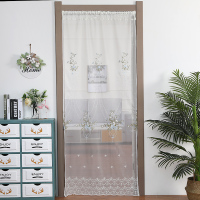 帘隔断帘夏季防蚊虫家用闪电客免打孔纱网帘窗纱飘窗帘 花之恋 纱帘宽88*高180cm[适合门内宽75-80cm]赠60-