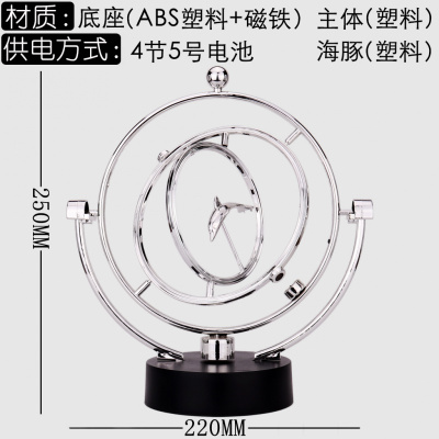 奋斗反重力永动励志摆件闪电客牛顿创意金属桌面旋转学习男生学生混沌摆 乳白色海洋系混沌摆