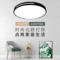 LED吸顶灯客厅卧室阳台灯长方形闪电客北欧现代简约大气创意圆餐厅灯饰