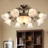 美式吸顶灯简约大气家用客厅灯闪电客美式田园铁艺餐厅卧室灯复古灯具