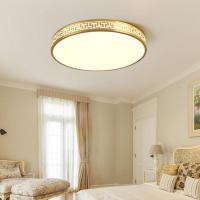 铜薄led吸顶灯圆形卧室灯简约闪电客客厅灯家用阳台房间灯北欧灯具