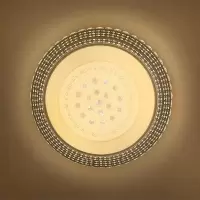 圆形欧式闪电客水晶灯LED吸顶灯大气客厅灯具温馨圆灯卧室灯饰大厅灯1米