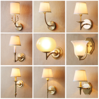 铜美式客厅无线壁灯鹿角人体闪电客感应灯电池款亮床头灯壁灯免打孔