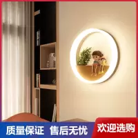 北欧简约原木壁灯床头灯led过道闪电客玄关走廊卧室客厅装饰酒店墙壁灯