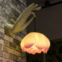 新中式古典壁灯复古酒店餐厅走廊闪电客过道装饰墙壁灯佛手仿古禅意灯具
