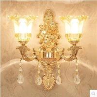 新款欧式水晶壁灯床头灯客厅壁灯闪电客走廊过道灯单头双头蜡烛墙壁灯具