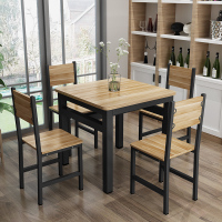 家用餐桌椅组合现代简约正方形吃饭桌闪电客饭店餐馆小吃店出租房简易桌