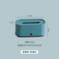 纸巾盒北欧风ins收纳盒客厅纸抽闪电客遥控器抽纸盒简约家用创意餐巾纸 菘蓝色