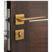 古铜锁磁吸分体锁室内闪电客木锁双卧室隐形锁