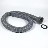 厨房水洗菜盆下水管配件单拖把池闪电客洗脸盆排水管加延长1.5米管 2米螺纹接头单管送垫片