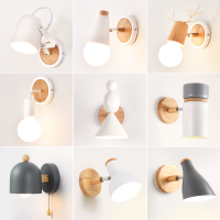 北欧壁灯床头灯卧室客厅免接线灯闪电客简约阳台楼梯过道灯鹿角墙壁灯具