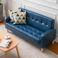 北欧小型皮沙发小户型现代简约卧室房间闪电客单双人二人三人阳台小沙发