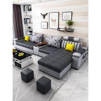 布艺沙发客厅组合小户型简约闪电客现代免洗北欧轻奢乳胶家具