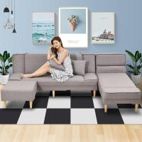 简易懒人布艺沙发床多功能小户型闪电客可折叠1.8米单人双三人客厅两用