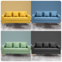 简约经济租房双人沙发小户型客厅闪电客布艺三人沙发公寓小沙发椅木沙发