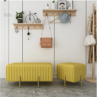 北欧口换鞋凳家用床尾凳网红客厅闪电客小沙发凳子穿鞋试衣间轻奢长凳