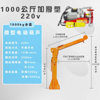 车载吊机12v24v车用小型1吨220v闪电客货车吊运机家用随车起重吊机 220v1吨(可选装遥控)