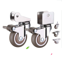 婴儿床万向轮橡胶轮家具脚轮轮儿童床闪电客夹板轮滚轮轱辘软胶轮子 军绿色