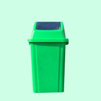 分类垃圾桶摇盖塑料40l垃圾桶垃圾闪电客60升厨房家用户外环卫大号25L 25L有盖绿色
