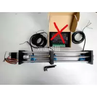 步进电机闪电客套装PLC运动控制步进电机丝杆滑台带编码器驱动器接近开 银色无编码器无驱动器