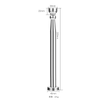 不锈钢闪电客加长款磁力吸磁吸防盗碰顶25303550cm防撞挡 22cm 拉丝不锈钢