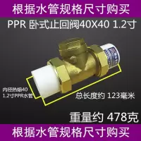 PPR止回阀闪电客卧式立式46分单向阀水表热熔水管逆止阀202532 PPR卧式止回阀40X401.2寸