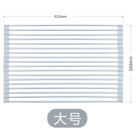 厨房水沥水篮硅胶洗碗池洗菜盆闪电客沥水架水池长方形折叠滤水篮 可折叠沥水篮(大号)