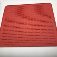 料理台硅胶沥水垫硅胶垫闪电客砧板垫厨房菜板垫垫子加厚滤水垫 45*40cm红色