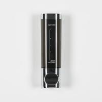 酒店宾馆皂液器闪电客洗手液机瓶子壁挂式家用手动按压沐浴洗发水盒子 F7007单头半透黑镀铬