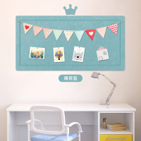 软木板闪电客展示墙贴软板布置留言板自粘板照片背景墙学校公告栏毛毡板 天蓝色