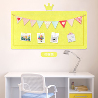 软木板闪电客展示墙贴软板布置留言板自粘板照片背景墙学校公告栏毛毡板 黄色
