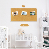 展示牌闪电客毛毡板布置墙面留言板墙贴记事彩色温馨布告栏软木板照片墙 卡其色