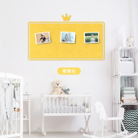 展示牌闪电客毛毡板布置墙面留言板墙贴记事彩色温馨布告栏软木板照片墙 浅黄色