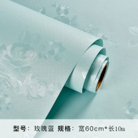 自粘墙纸加厚3d闪电客立体墙贴温馨卧室客厅背景墙壁纸家用宿舍贴纸 天蓝色玫瑰蓝60厘米*10米 仅墙纸