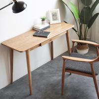 北欧小书桌橡木学习桌闪电客日式简约胡桃木写字台ins小户型电脑桌