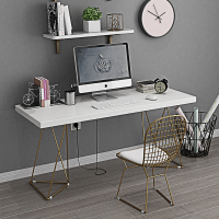 北欧风铁艺电脑桌简约创意闪电客办公桌简易书桌学生家用书房写字台
