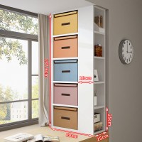 飘窗柜储物柜窗台闪电客柜子置物架书架小书柜榻榻米柜卧室简约落地组合 5层飘窗柜+5只收纳箱颜色随机