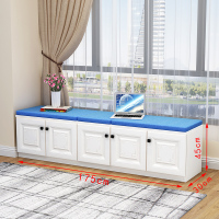 闪电客家用卧室阳台飘窗柜闪电客地柜矮柜窗边储物柜可坐收纳柜落地柜免 长175宽30高45五门送坐垫柜40+垫5=45厘米