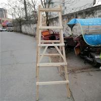 松木双侧闪电客梯子简易装修木头梯子登高人字梯子工程水电木梯折叠 2米5步梯天天快递