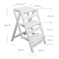 梯子家用折叠梯凳人字梯二三四步梯椅凳花架室内登高爬小梯子闪电客梯子 白色三层台阶梯凳(免安装)