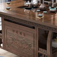 茶桌椅组合茶具套装一体小茶台功夫茶几家用新中式榆木泡茶桌闪电客桌子