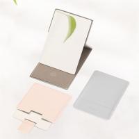 工匠时光便携式化妆镜 简约随身镜子女生补妆皮革手持折叠防摔梳妆