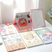 工匠时光韩国可爱台式化妆镜大号折叠镜子便携卡通宿舍纸镜随身梳化妆妆镜