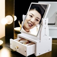 工匠时光化妆镜台式大号镜子便携随身高清学生宿舍公主镜子桌面梳妆镜网红
