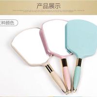 工匠时光镜子网红手持小镜子纹眉刺绣手拿随身携带美容院镜子手柄镜子化妆