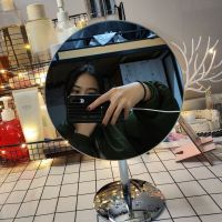 工匠时光高清化妆镜台式少女桌面梳妆镜学生大号镜宿舍镜子折叠便携美容境