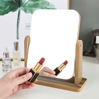 工匠时光化妆镜便携小镜子女折叠梳妆镜可爱台式公主镜桌面镜子随身镜木镜