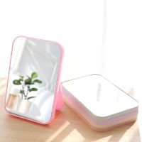 工匠时光便携化妆镜高清单面化妆镜子台式梳镜子美容公主镜折叠方镜加大号