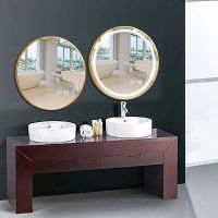 工匠时光led灯镜浴室镜壁挂带灯化妆镜卫生间镜子圆形卫浴镜智能镜子圆镜