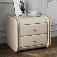 工匠时光意式床头柜网红ins风卧室实木皮床边柜简约现代